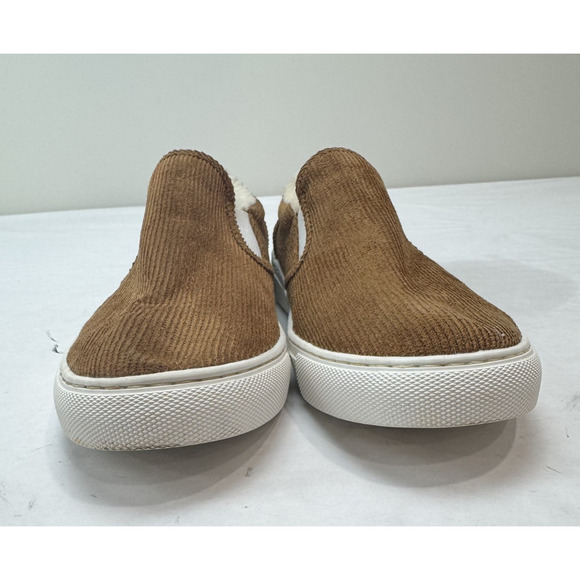 J Crew Corduroy Slip-On Sneakers with Sherpa Fleece Lining Shoe Size 9.5 Comfort - Picture 9 of 12